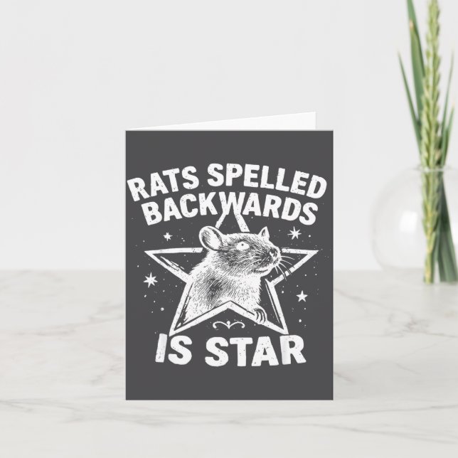 Tarjeta Rats Spelled Backwards Is Star  (Anverso)