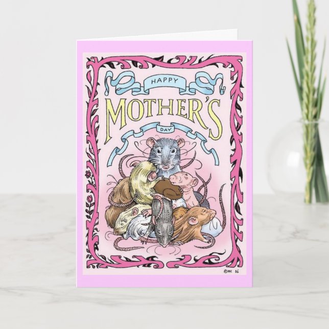 Tarjeta Rattie Mom Mother's Day (Anverso)