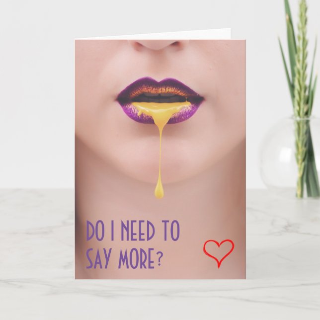 Tarjeta Raunchy para Novia o Novia (Anverso)