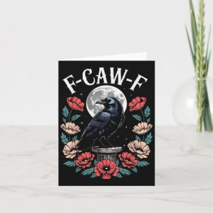 Tarjeta Raven Crow F-craw-f Halloween Bird Fcawf Gótico Sp