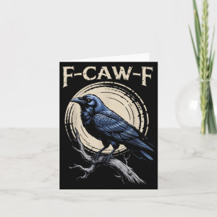 Tarjeta Raven Crow F-craw-f Halloween Bird Fcawf Gótico Sp
