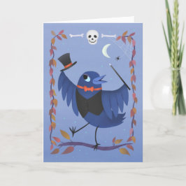 Tarjeta Raven Crow Halloween Cumpleaños