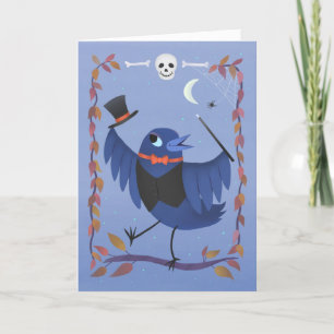 Tarjeta Raven Crow Halloween Cumpleaños