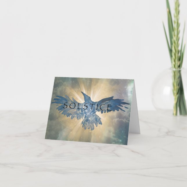 Tarjeta Raven del solsticio de invierno (Anverso)