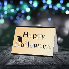 Tarjeta Raven Happy Halloween・Birthday