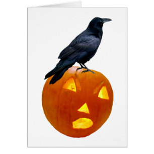 Tarjeta Raven Jack-o-Lantern