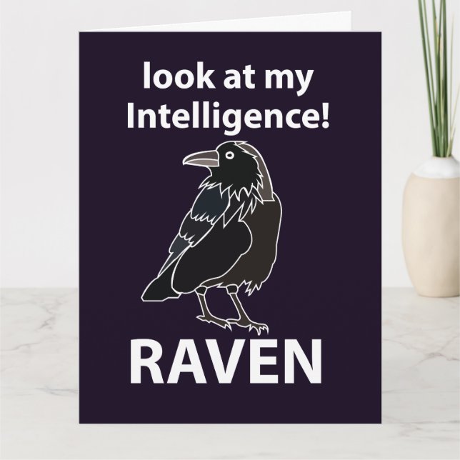 Tarjeta Raven Mira Mi Raven De Inteligencia (Anverso)