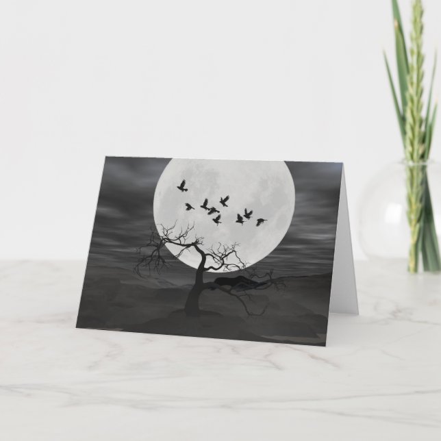Tarjeta Ravens Against the Full Moon (Anverso)