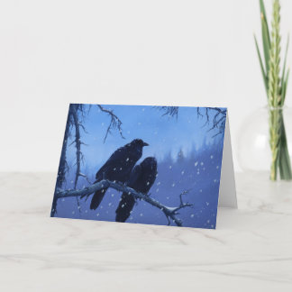 Tarjeta Ravens de invierno