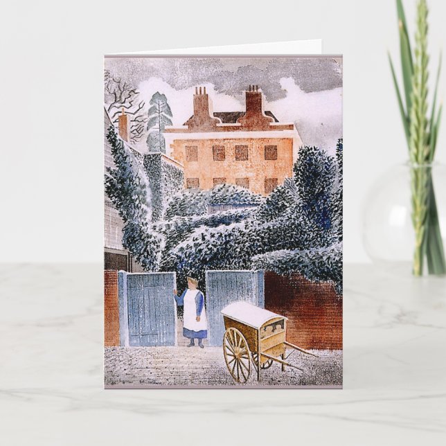 Tarjeta Ravilious - Castillo de Hedingham, Essex (Anverso)