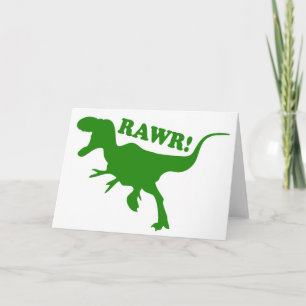 Tarjeta RAWR es como los dinosaurios dicen que te amo