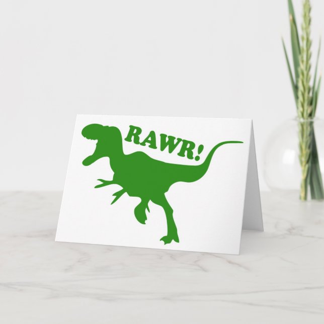 Tarjeta RAWR es como los dinosaurios dicen que te amo (Anverso)