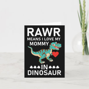 Tarjeta Rawr Significa Que Amo A Mi Mami En El Día De La M