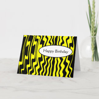 Tarjeta Raya ondulada - negro y amarillo