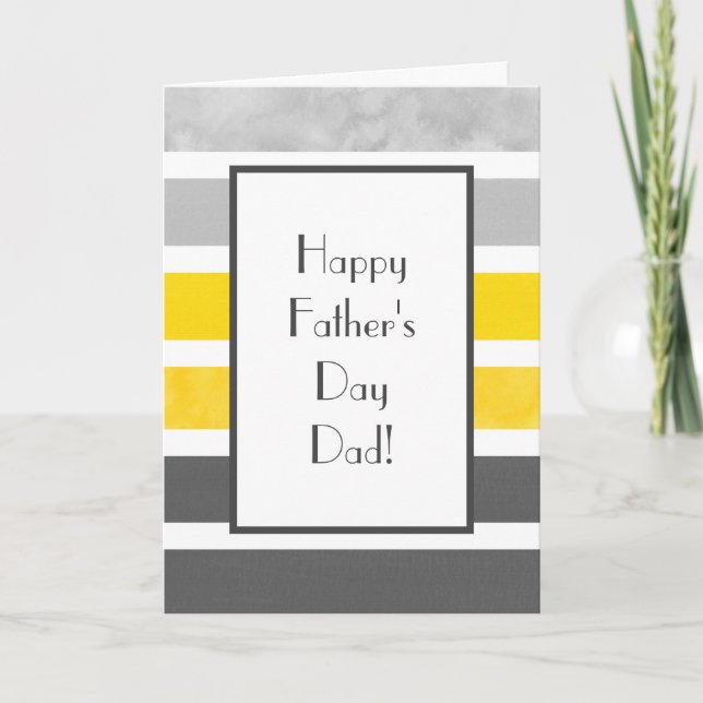 Tarjeta Rayas blancas de color gris amarillo (Anverso)