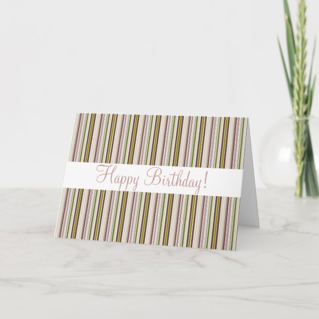 Tarjeta Rayas clásicas "tarjeta de cumpleaños " (Anverso)