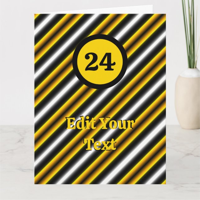 Tarjeta Rayas de arcoiris blancas amarillas (Anverso)