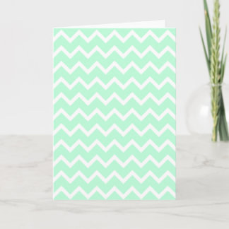 Tarjeta Rayas de Chevron del zigzag de la verde menta
