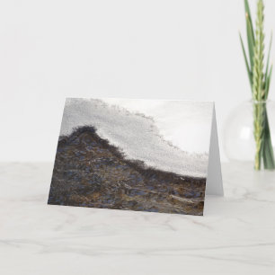 Tarjeta Rayas de chorro de nieve en invierno