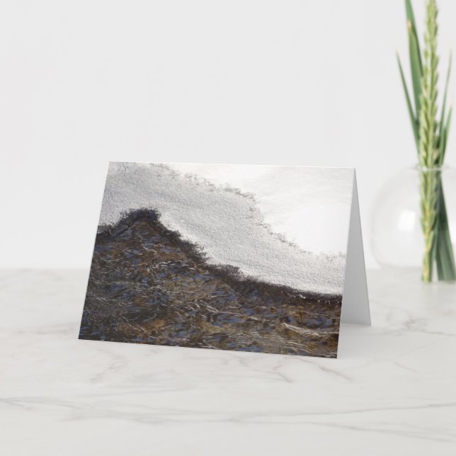 Tarjeta Rayas de chorro de nieve en invierno (Anverso)