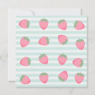 Tarjeta Rayas de Fresa Rosadas