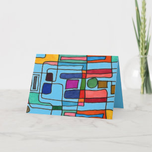 Tarjeta Rayas rectangulares calientes y frescas con acento