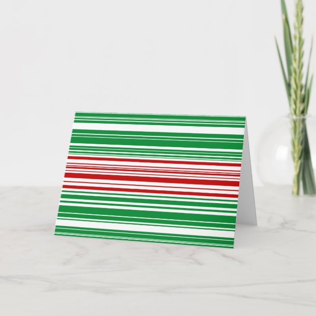 Tarjeta Rayas rojas y verdes (Anverso)