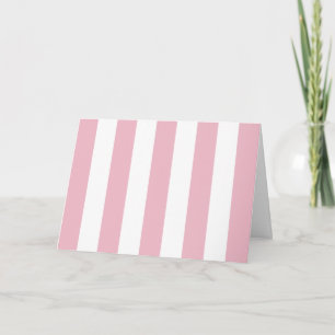 Tarjeta Rayas rosas, franjas blancas, patrón rayado