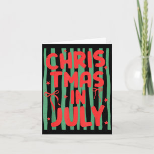 Tarjeta Rayas verano tropical navidad en julio femenino