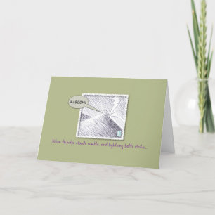 Tarjeta Rayo Inspirador humorístico