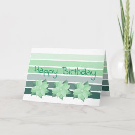 Tarjeta Rayo verde azulado y franja blanca