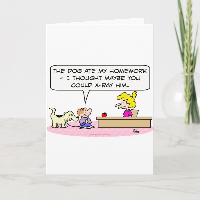 Tarjeta rayos X para la tarea del perro (Anverso)
