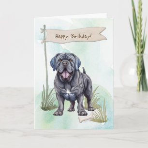 Tarjeta Raza de Perro Napolitana Mastiff bajo Rótulo de cu