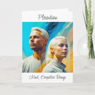 Tarjeta Raza extraterrestre alienígena Pleiadianos