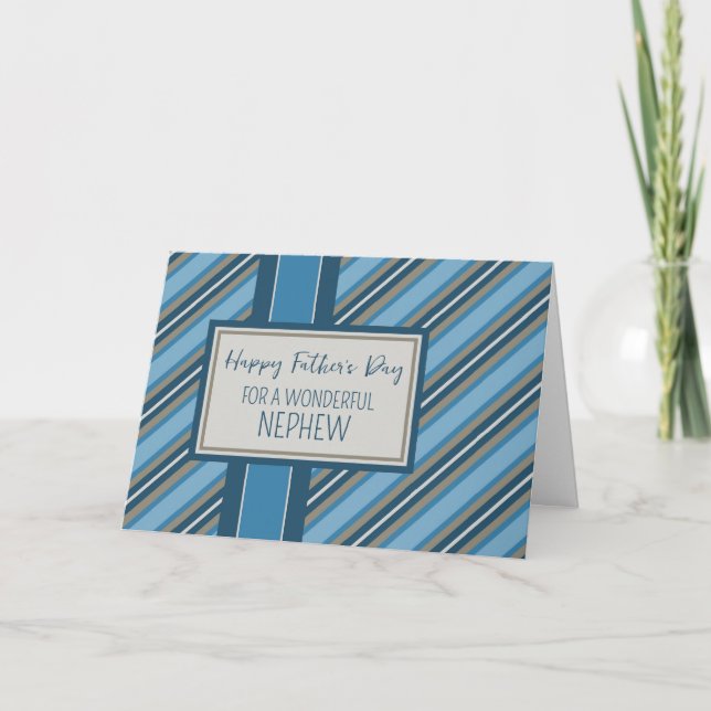Tarjeta Razas azules Sobrino Feliz Día del Padre (Anverso)