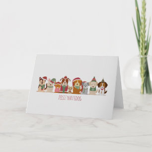 Tarjeta Razas de perros de Navidad personalizables 