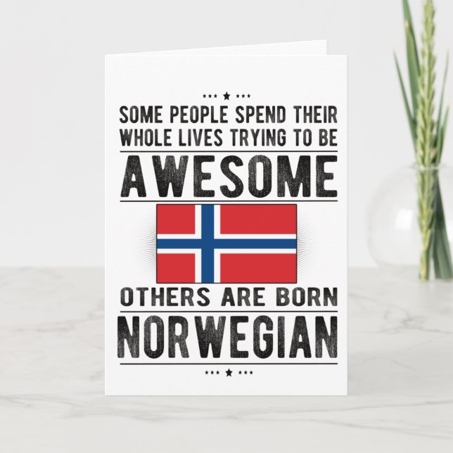 Tarjeta Razas noruegas de la bandera noruega declaradas Pa (Anverso)