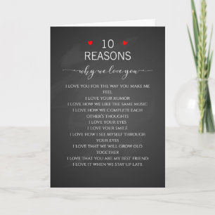 Tarjeta razones por las que te amamos, 10 razones, valenti