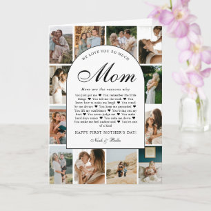 Tarjeta Razones por las que te amamos mamá Collage de foto