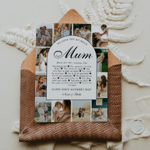 Tarjeta Razones por las que te amamos mamá Collage de foto