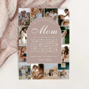 Tarjeta Razones por las que te amamos mamá Collage de foto