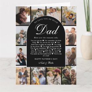 Tarjeta Razones por las que te amamos Papá Fotocolage Día 