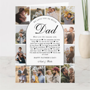 Tarjeta Razones por las que te amamos Papá Fotocolage Día