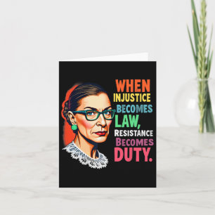 Tarjeta Rbg: Cuando la injusticia se convierte en resisten