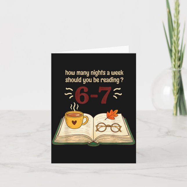 Tarjeta Read 6–7 Nights Funny Reading  (Anverso)
