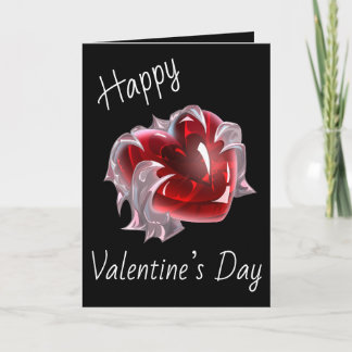 Tarjeta Read heart crystal happy Valentine’s Day card dark