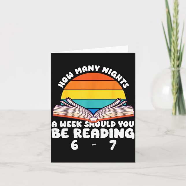 Tarjeta Reading 67 Meme Englieacher Funny 67 Book Lover Hu (Anverso)