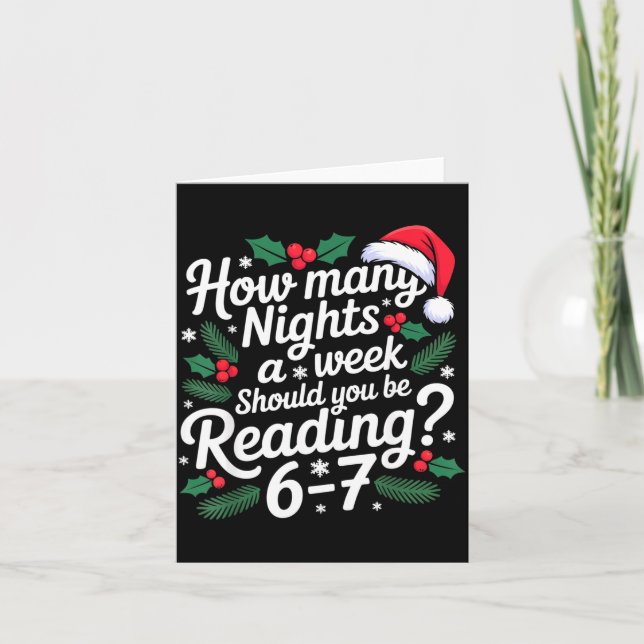 Tarjeta Reading 67 Meme Englieacher Funny 67 Christmas  (Anverso)