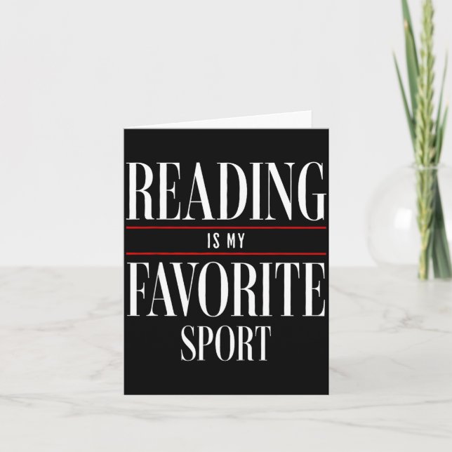 Tarjeta Reading Is My Favorite Srt Book Lover Funny Saying (Anverso)