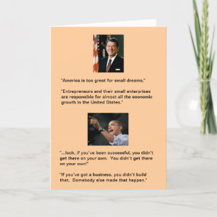 Tarjeta Reagan contra Obama